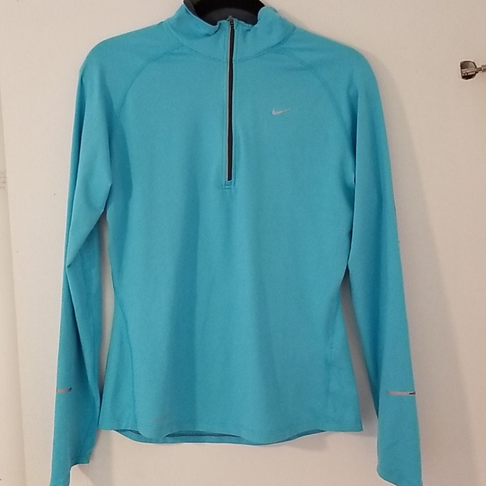 Nike Dri Fit Light Blue Quarter Zip Sweater
